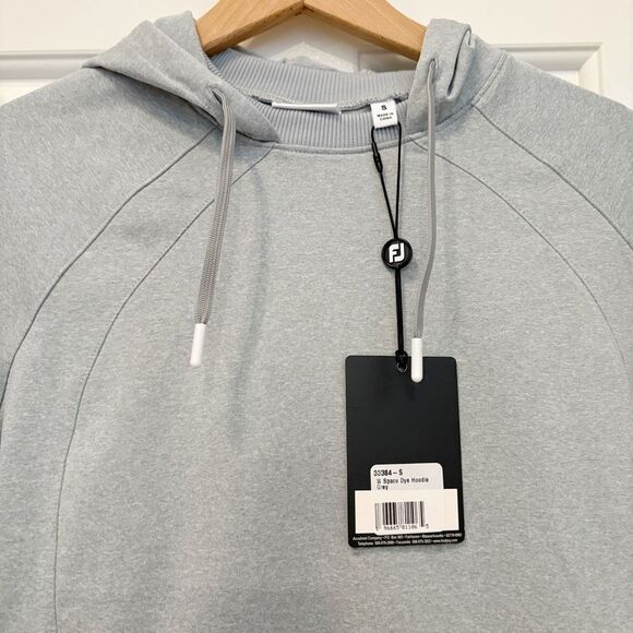 NWT FootJoy Golf Space Dye Hoodie Size Small Grey Stretch - Picture 4 of 10